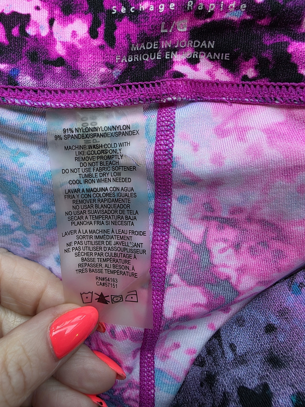 Calvin Klein Performance Quick Dry Floral Leggings Size L - Picture 6 of 11